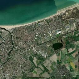 Vue aérienne des environs de Camping Mer et Vacances