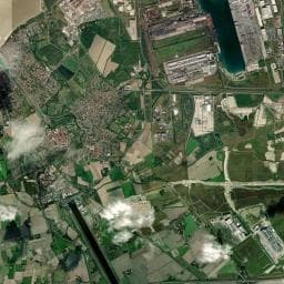 Vue aérienne des environs de Camping des Dunes
