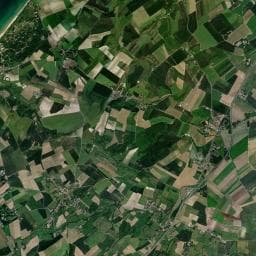 Vue aérienne des environs de Camping les Primevères