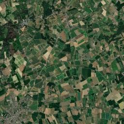 Vue aérienne des environs de Camping de la Ferme des Saules