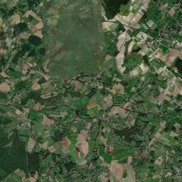 Vue aérienne des environs de Les Vergers de Brunembert