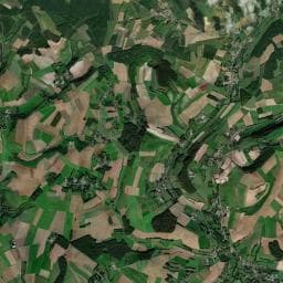 Vue aérienne des environs de Camping du Baillons