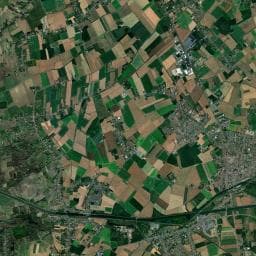 Vue aérienne des environs de Camping municipal