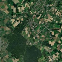 Vue aérienne des environs de Camping Belstam