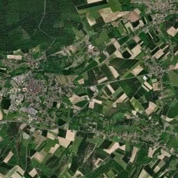 Vue aérienne des environs de Camping de la Route Fleurie