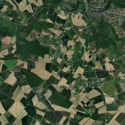 Vue aérienne des environs de camping communal