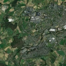 Vue aérienne des environs de Aire de camping-car à Hautmont