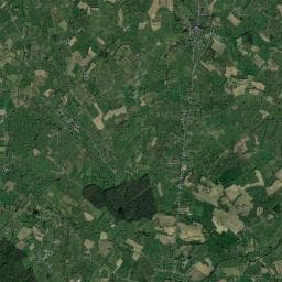Vue aérienne des environs de Le domaine de Chevireuil