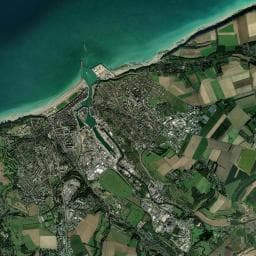 Vue aérienne des environs de Aire de camping-car à Rouxmesnil-Bouteilles