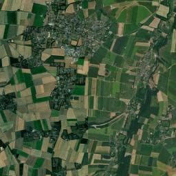 Vue aérienne des environs de Aire de camping-car de Luneray