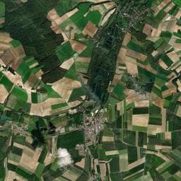 Vue aérienne des environs de Aire de camping-cars de Conty