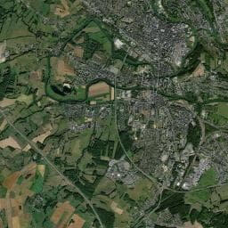 Vue aérienne des environs de Aire de camping-car à Charleville-Mézières