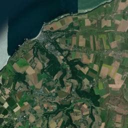 Vue aérienne des environs de Aire de camping-car à Étretat