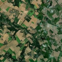 Vue aérienne des environs de Camping de la Hêtraie