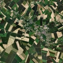 Vue aérienne des environs de Aire d'accueil et de service de Montcornet