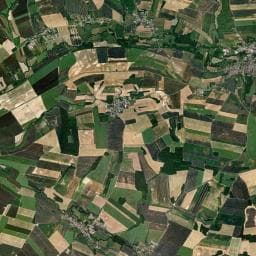 Vue aérienne des environs de Aire d'accueil et de service des Portes de la Thiérache