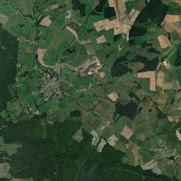 Vue aérienne des environs de La Fosse Bleue aire de camping-car
