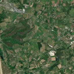 Vue aérienne des environs de Aire de camping-car à Héauville