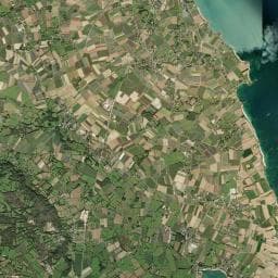 Vue aérienne des environs de Camping Indiana