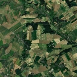 Vue aérienne des environs de Aire de Camping-cars du camping Les Mésanges de Songeons