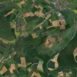 Vue aérienne des environs de Aire de camping-car à Euilly-et-Lombut