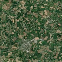 Vue aérienne des environs de Camping Municipal des Pieux