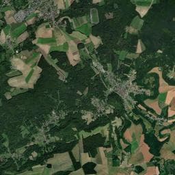 Vue aérienne des environs de Aire de camping-cars Bruyères-et-Montbérault
