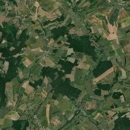 Vue aérienne des environs de Camping à la ferme