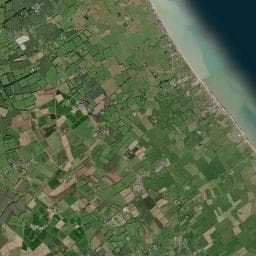 Vue aérienne des environs de Camping des îles