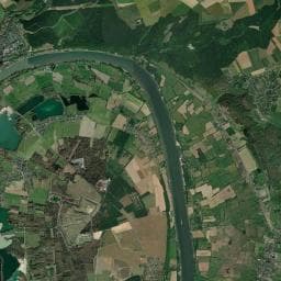 Vue aérienne des environs de Aire de stationnement et de service du Camping La Chênaie