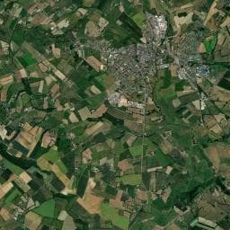 Vue aérienne des environs de Aire de camping-car à Cuy-Saint-Fiacre