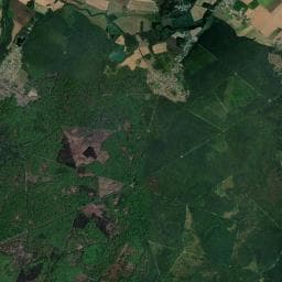Vue aérienne des environs de Camping des Étangs
