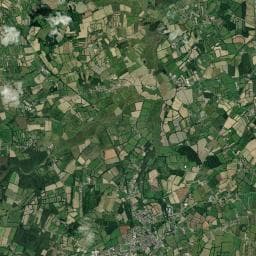 Vue aérienne des environs de Camping Municipal** de Saint-Sauveur-Le-Vicomte