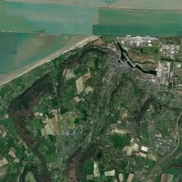 Vue aérienne des environs de Aire L'Assiette des Mondes d'Equemauville
