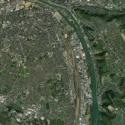 Vue aérienne des environs de Aire de camping-car à Rouen