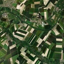 Vue aérienne des environs de Camping Au Bord de l'Aisne
