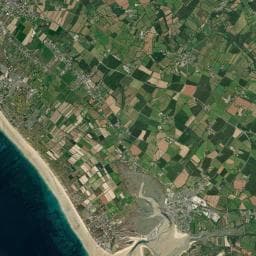 Vue aérienne des environs de Camping Le Pré Normand