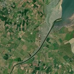 Vue aérienne des environs de Camping la baie des Veys