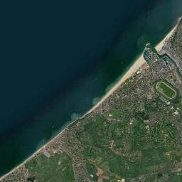 Vue aérienne des environs de Aire de camping-car à Vauville
