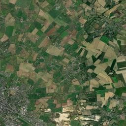 Vue aérienne des environs de Aire de service Camping Car Bayeux