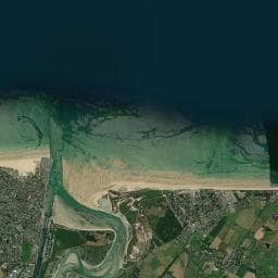 Vue aérienne des environs de Camping de la Mer