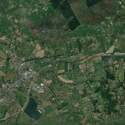 Vue aérienne des environs de Camping du Lac Terre d'Auge à Pont-l'Evêque