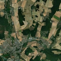 Vue aérienne des environs de Aire de camping-car du Vexin Normand Gisors