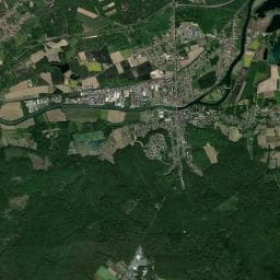 Vue aérienne des environs de Aire de camping-car à Monceaux