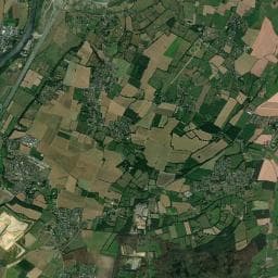 Vue aérienne des environs de Camping Alanjo