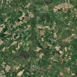 Vue aérienne des environs de Camping de la Lande