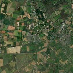 Vue aérienne des environs de Camping Bois et Marais