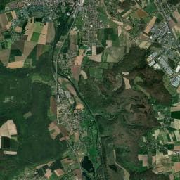 Vue aérienne des environs de Aire de camping-car d'Heudebouville