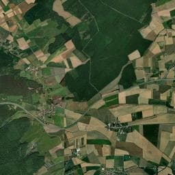 Vue aérienne des environs de Aire pour camping-car - Base de loisirs du Colvert