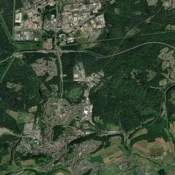 Vue aérienne des environs de Aire de camping-car de Saint-Avold